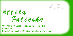 attila palicska business card